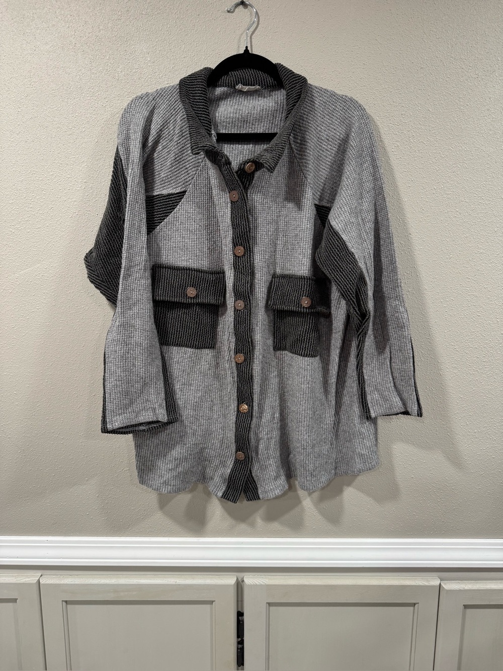 Textured Shacket - Picture 2 of 6